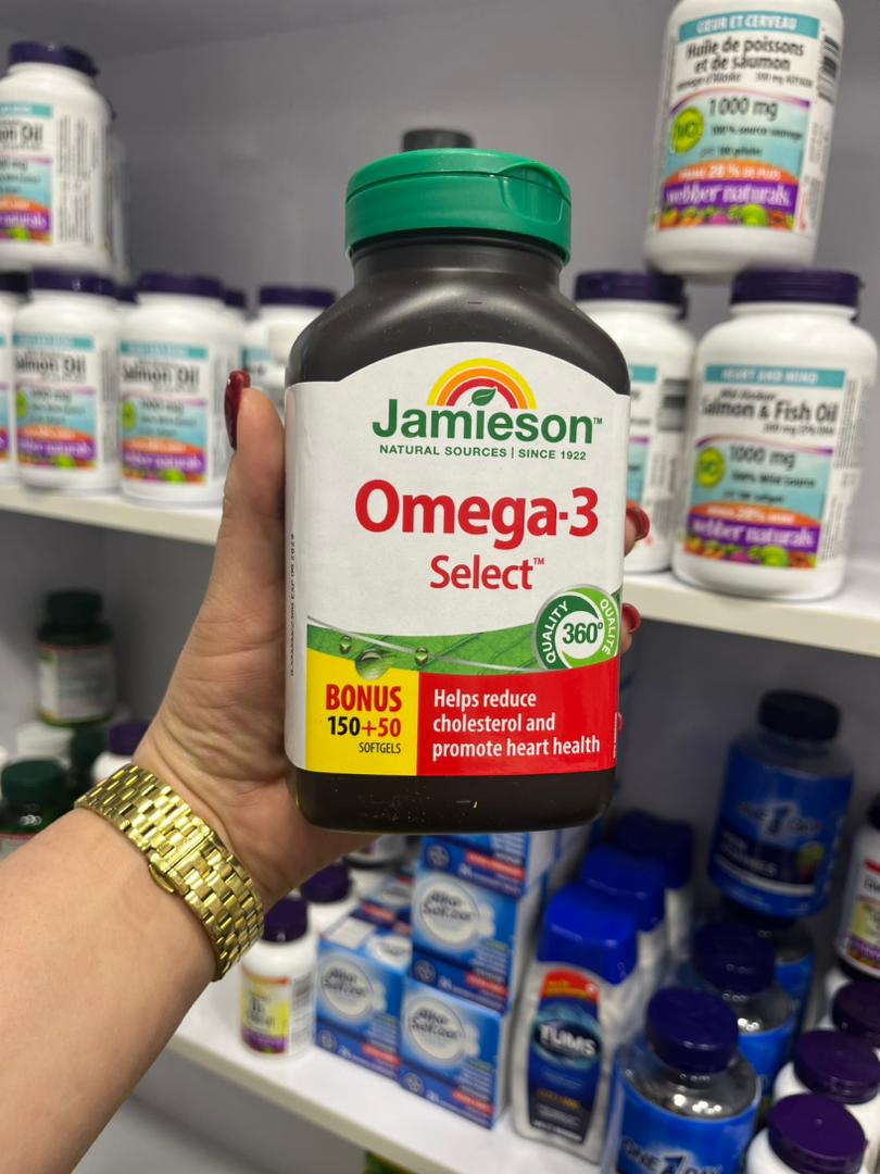 کپسول سلکت امگا 3 جمیسون 200 عدد Jamieson Omega 3-Select 3 کپسول سلکت امگا 3 جمیسون 200 عدد