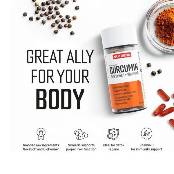 کورکومین بیوپرین ویتامین D ناترند NUTREND Curcumin+Bioperine+Vitamin D 7 کورکومین بیوپرین ویتامین D ناترند NUTREND Curcumin+Bioperine+Vitamin D