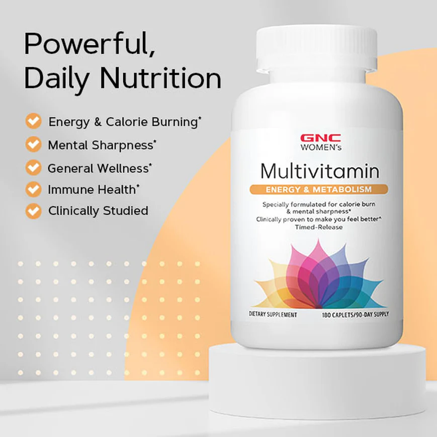 مولتی ویتامین جی ان سی تقویت انرژی و متابولیسم GNC Multivitamine 4 مولتی ویتامین جی ان سی تقویت انرژی و متابولیسم GNC Multivitamine