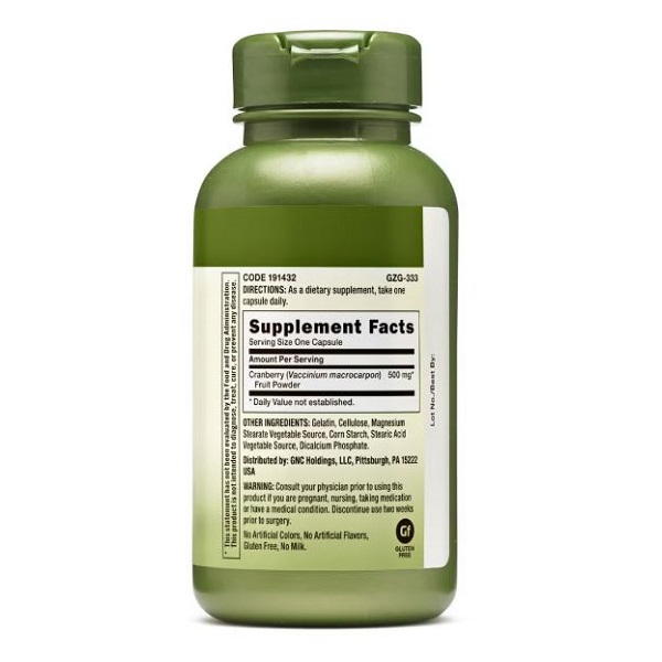 کپسول کرنبری جی ان سی GNC Cranberry Fruit 500mg 2 کپسول کرنبری جی ان سی GNC Cranberry Fruit 500mg