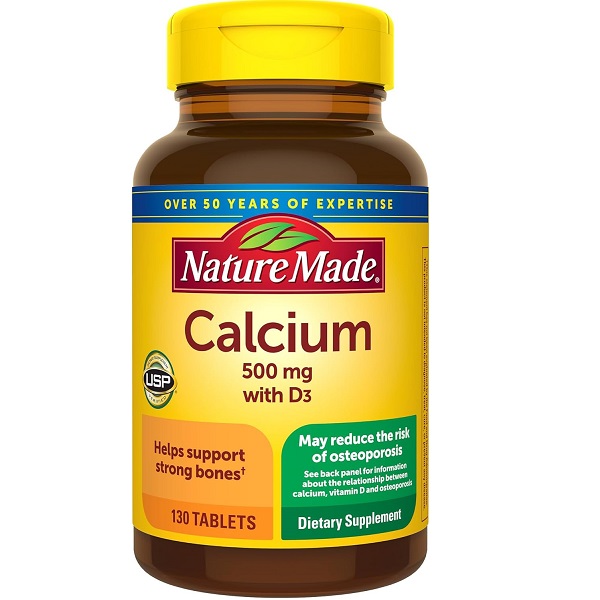 قرص کلسیم نیچرمید Nature Made Calcium 500mg با ویتامین D3 1 قرص کلسیم نیچرمید Nature Made Calcium 500mg با ویتامین D3