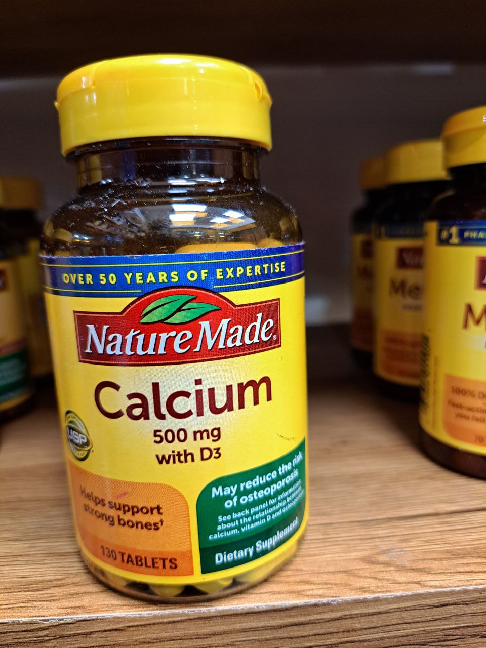 قرص کلسیم نیچرمید Nature Made Calcium 500mg با ویتامین D3 2 قرص کلسیم نیچرمید Nature Made Calcium 500mg با ویتامین D3