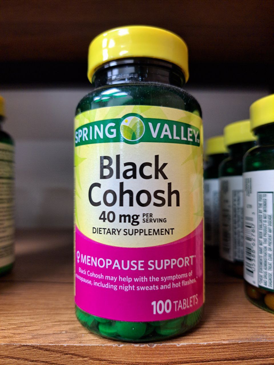 کوهوش سیاه اسپرینگ والی Spring Valley Black Cohosh 40mg 2 کوهوش سیاه اسپرینگ والی Spring Valley Black Cohosh 40mg