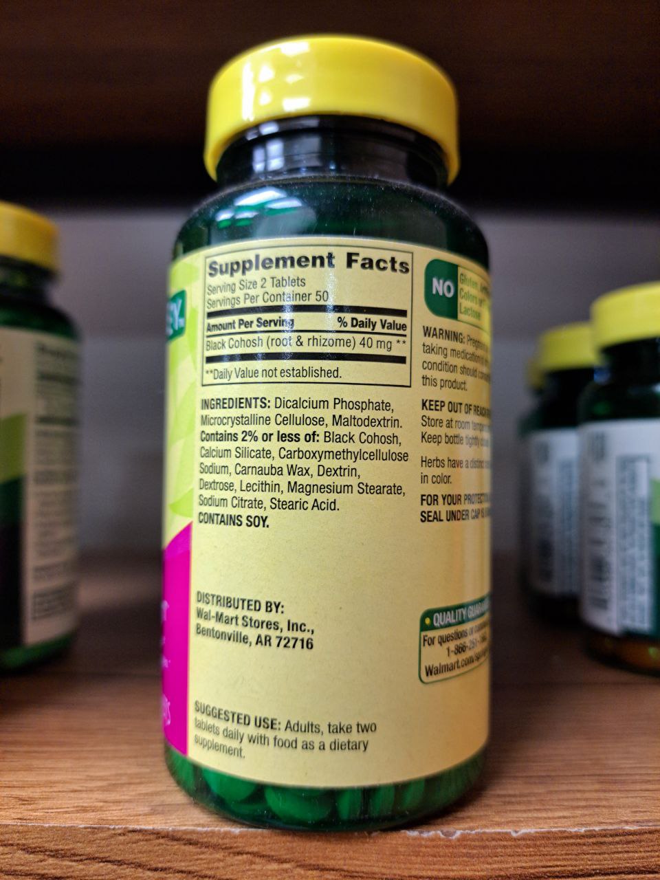 کوهوش سیاه اسپرینگ والی Spring Valley Black Cohosh 40mg 3 کوهوش سیاه اسپرینگ والی Spring Valley Black Cohosh 40mg