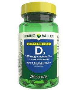کپسول ویتامین دی اسپرینگ والی Spring Valley Vitamin D3 5000IU