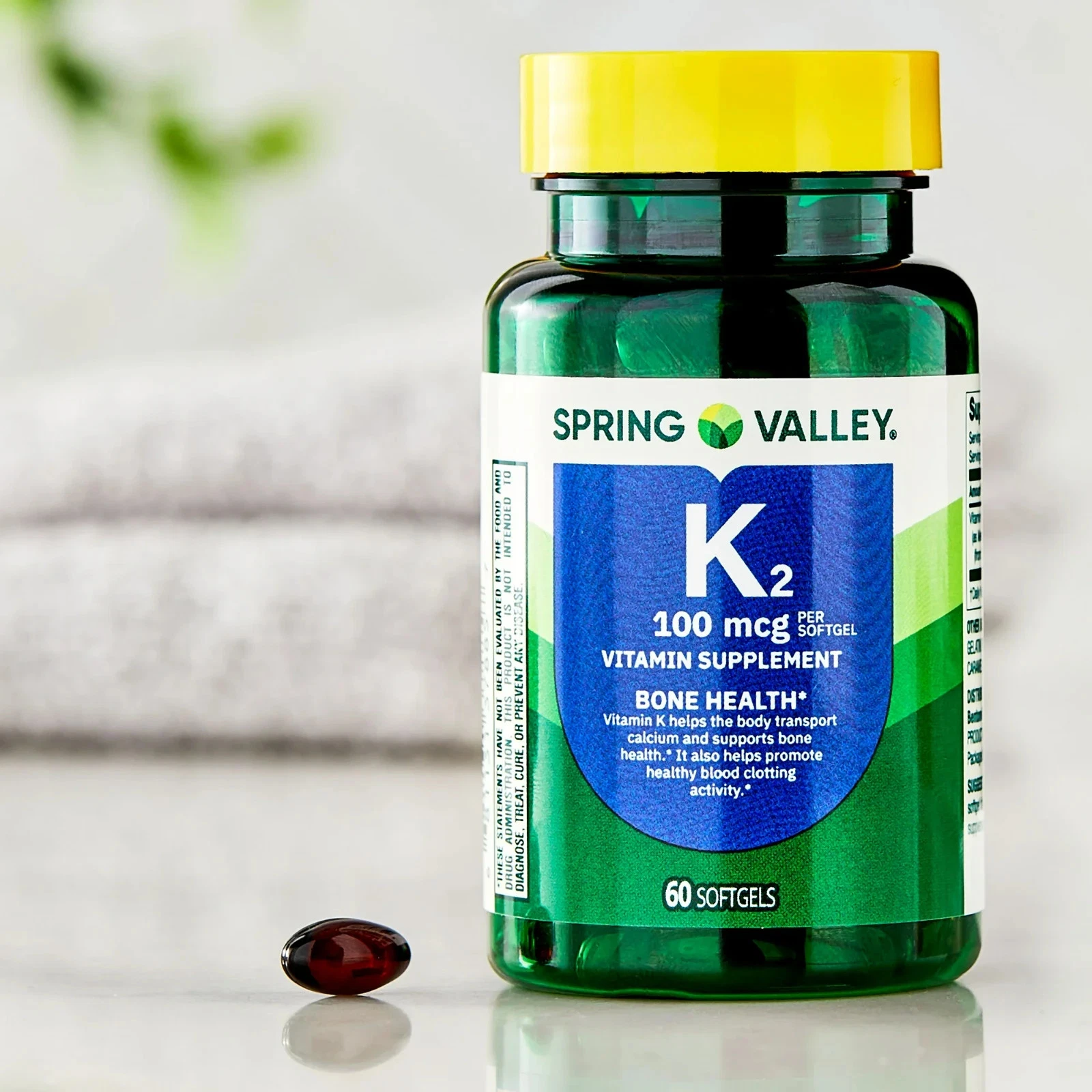 کپسول ویتامین K2 اسپرینگ والی Spring Valley Vitamin K2 4 کپسول ویتامین K2 اسپرینگ والی Spring Valley Vitamin K2