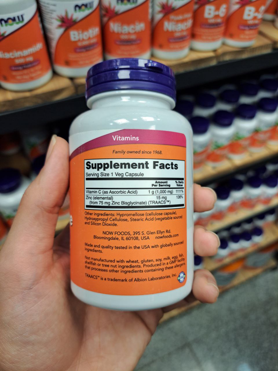 ویتامین ث و زینک ناو Now C-1000 Zinc Immune 3 ویتامین ث و زینک ناو Now C-1000 Zinc Immune