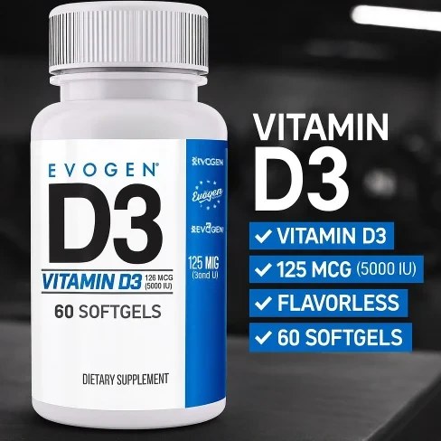 کپسول ویتامین دی ایووژن EVOGEN D3 5000IU 4 کپسول ویتامین دی ایووژن EVOGEN D3 5000IU