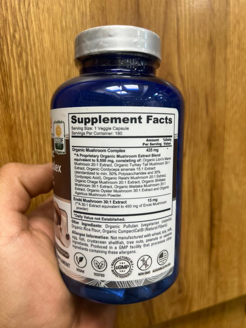 کمپلکس قارچ ارگانیک نوساپیور NusaPure Organic Mushroom Complex 3 کمپلکس قارچ ارگانیک نوساپیور NusaPure Organic Mushroom Complex