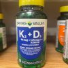 ویتامین K2 و D3 اسپرینگ والی Spring Valley Vitamin K2 + D3 4 ویتامین K2 و D3 اسپرینگ والی Spring Valley Vitamin K2 + D3