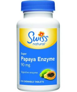 قرص آنزیم پاپایا سوئیس نچرال کانادا ۹۰ میلی‌گرم Swiss Natural Papaya Enzyme