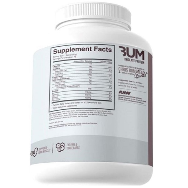 وی ایزوله بوم راو نوتریشن کریس بامستد RAW Whey Isolate Protein Powder 2 پروتئین وی ایزوله راو نوتریشن RAW Whey Isolate Protein Powder