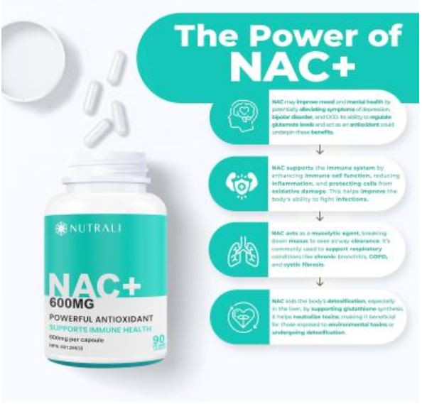 کپسول ناک ناترالی NUTRALI NAC+ 600MG 3 کپسول ناک ناترالی NUTRALI NAC+ 600MG