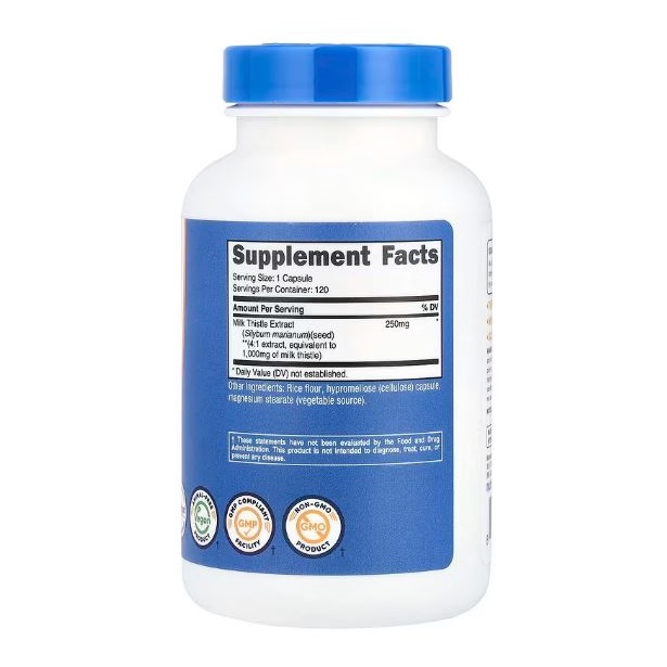 خار مریم نوتری کاست Nutricost Milk Thistle 1000mg 4 خار مریم نوتری کاست Nutricost Milk Thistle 1000mg