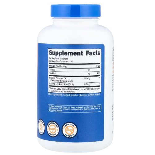 روغن گل مغربی نوتری کاست Nutricost Evening Primrose Oil 4 روغن گل مغربی نوتری کاست Nutricost Evening Primrose Oil