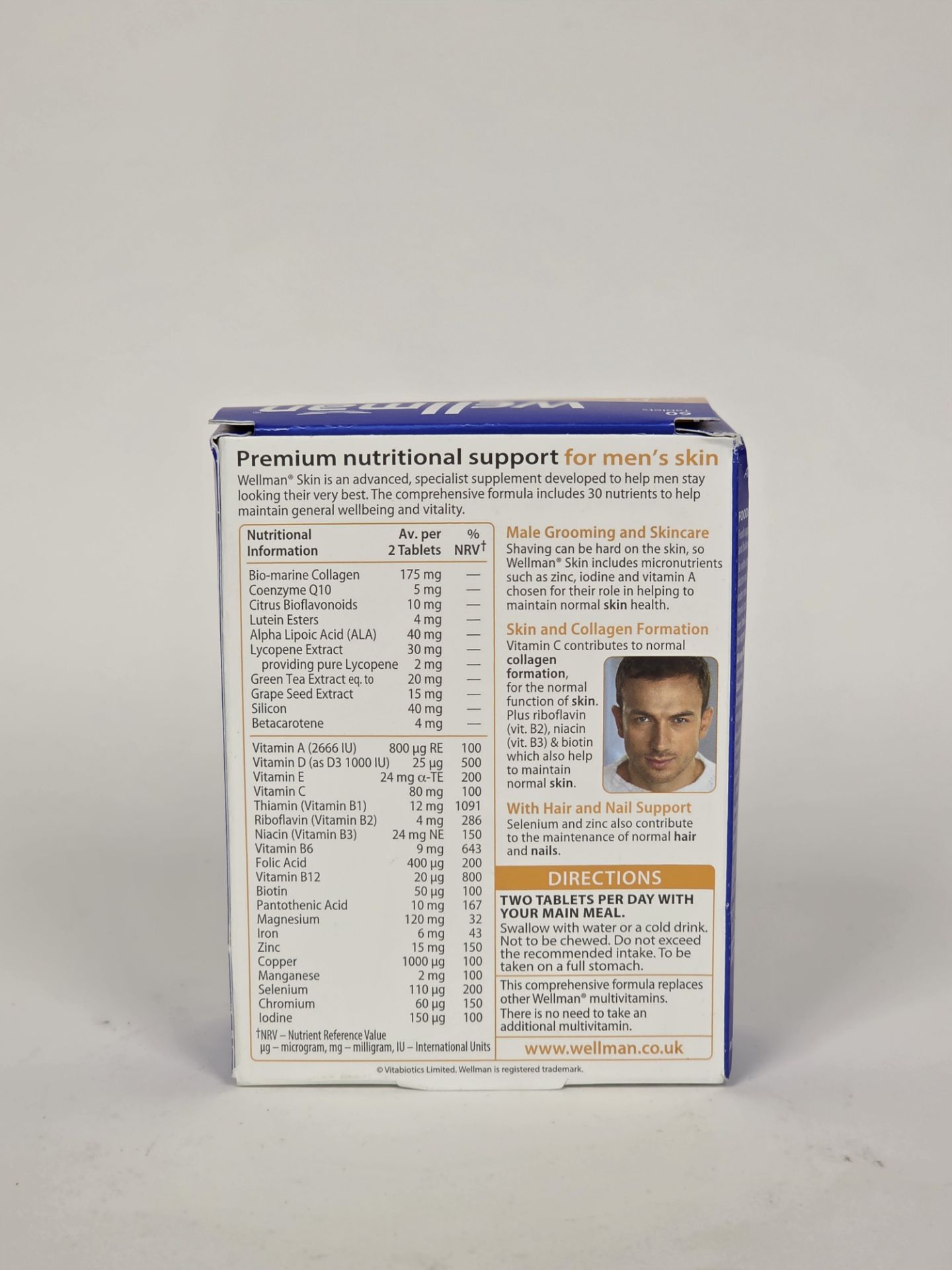 قرص ول من اسکین ویتابیوتیکس خارجی اصل Wellman Skin 2 قرص ول من اسکین ویتابیوتیکس خارجی اصل Wellman Skin