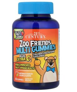 پاستیل مولتی زو فرندز سنتری کودکان 21st Century Zoo Friends Multi Gummies