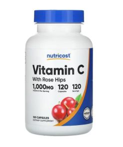 کپسول ویتامین سی نوتری کاست Nutricost Vitamin C Rose Hips 1000mg