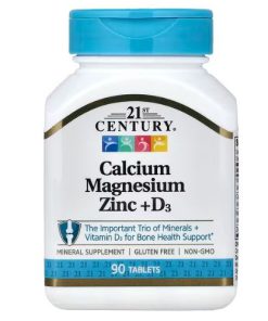 کلسیم منیزیم زینک و ویتامین د سنتری 21st Century Calcium Magnesium Zinc + D3