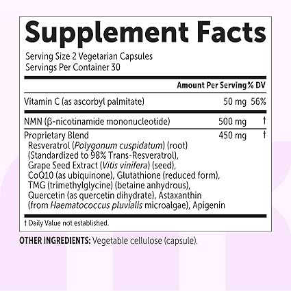 مکمل NMN کمپلکس 1000 میلیگرم میکرو اینگردینتس بسته 120 عددی Micro Ingredients NMN Complex 4 مکمل NMN کمپلکس 1000 میلیگرم میکرو اینگردینتس بسته 120 عددی Micro Ingredients NMN Complex - Image 4
