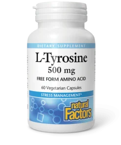 تیروزین نچرال فکتورز ۵۰۰ میلی گرم Natural Factors L-Tyrosine