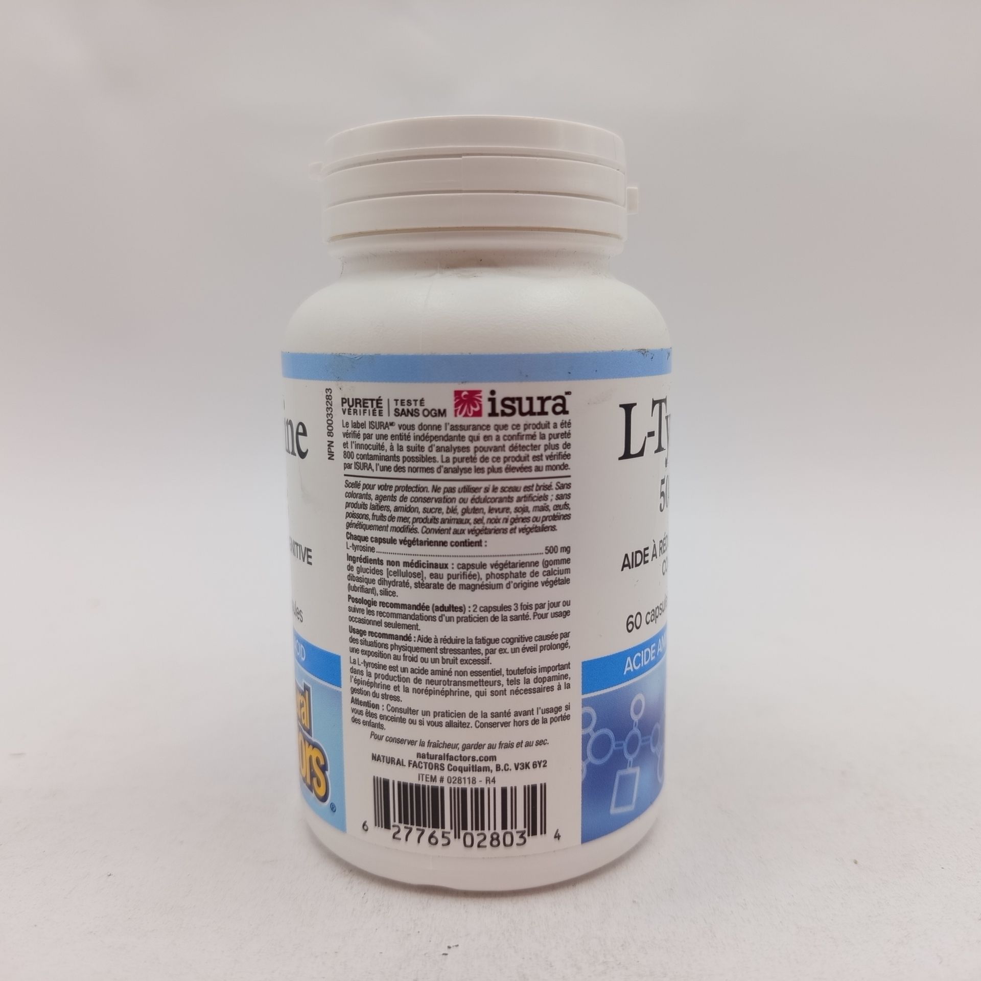 تیروزین نچرال فکتورز ۵۰۰ میلی گرم Natural Factors L-Tyrosine 3 تیروزین نچرال فکتورز ۵۰۰ میلی گرم Natural Factors L-Tyrosine