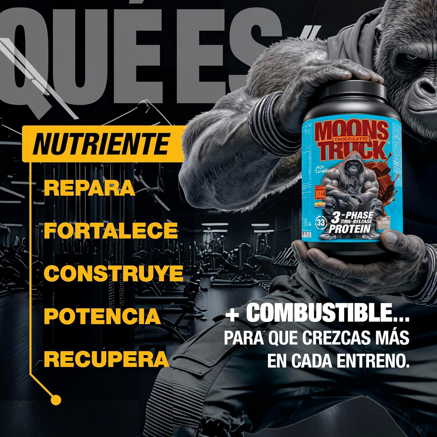 پروتئین گوریل سه فازه مونز تراک زوماد لبز MOONS TRUCK 3-PHASE PROTEIN 4 پروتئین گوریل سه فازه مونز تراک زوماد لبز MOONS TRUCK 3-PHASE PROTEIN