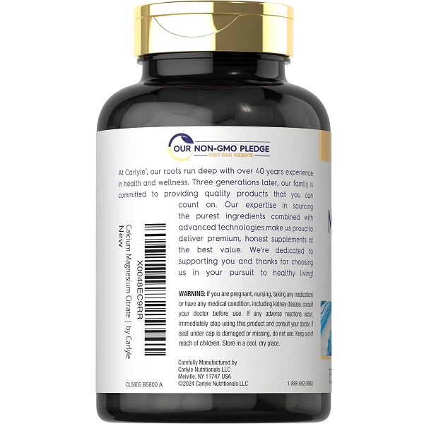کلسیم منیزیم ویتامین دی کارلایل Carlyle Calcium Magnesium Citrate Vitamin D3 5 کلسیم منیزیم ویتامین دی کارلایل Carlyle Calcium Magnesium Citrate Vitamin D3